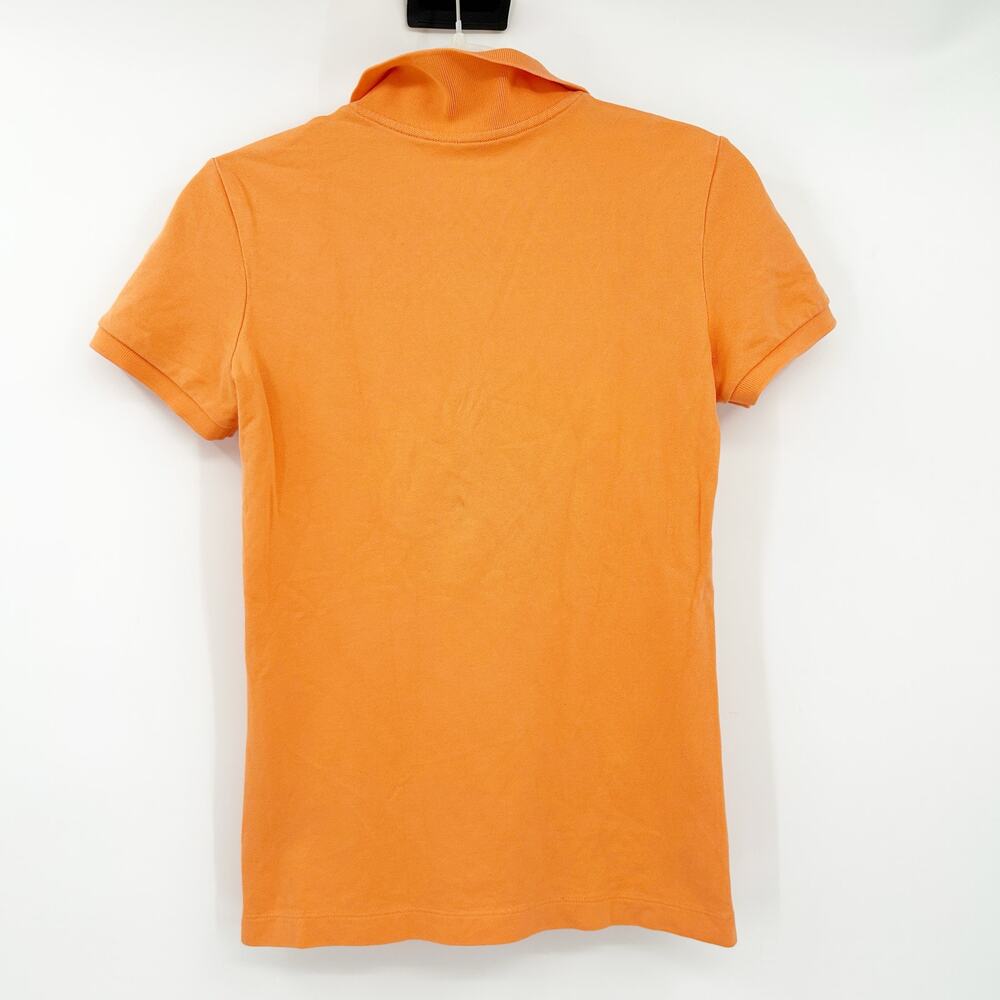 Lilly Pulitzer Womens Preppy Pima‎ Cotton Short Sleeve Polo Shirt Size S Orange - Picture 6 of 6